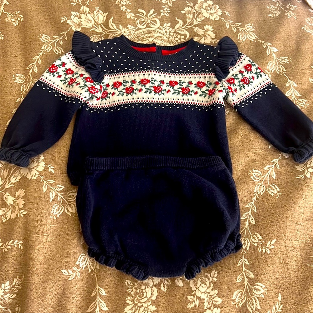 Janie and Jack sweater and shorts set